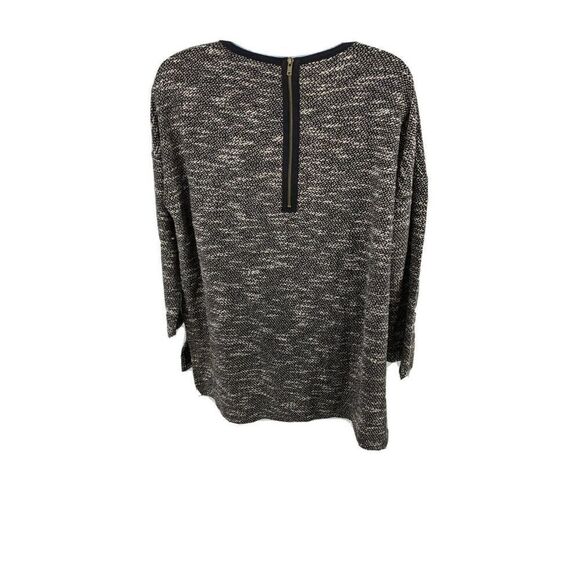 Soft Surroundings Size 2X Black Cream Boulce Top Exposed Zipper - Picture 2 of 11